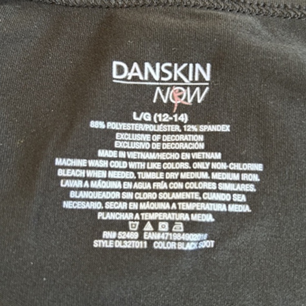 DANSKIN NOW Dri-More Tech Long Sleeve Crew Neck Athletic Top Size L Black EUC - Picture 5 of 5